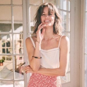 Sézane Marie top/camisole ecru silk 38/6